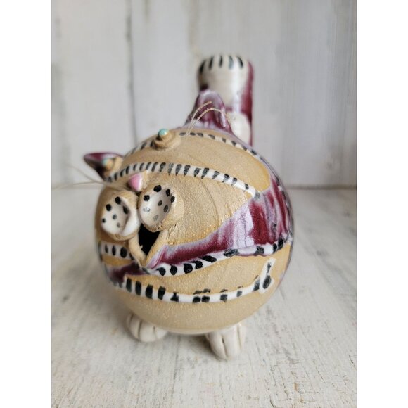 Studio art low maintenance cat purple striped kitten home decor - Picture 8 of 9